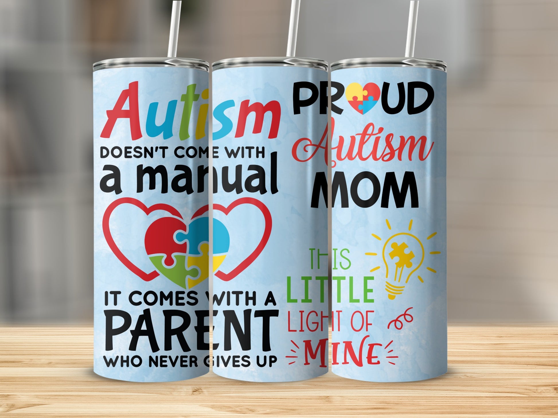 Proud Autism Mom Quote Inspirational Tumbler