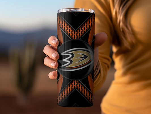 Anaheim Ducks Orange Team Design Themed Custom Tumblers