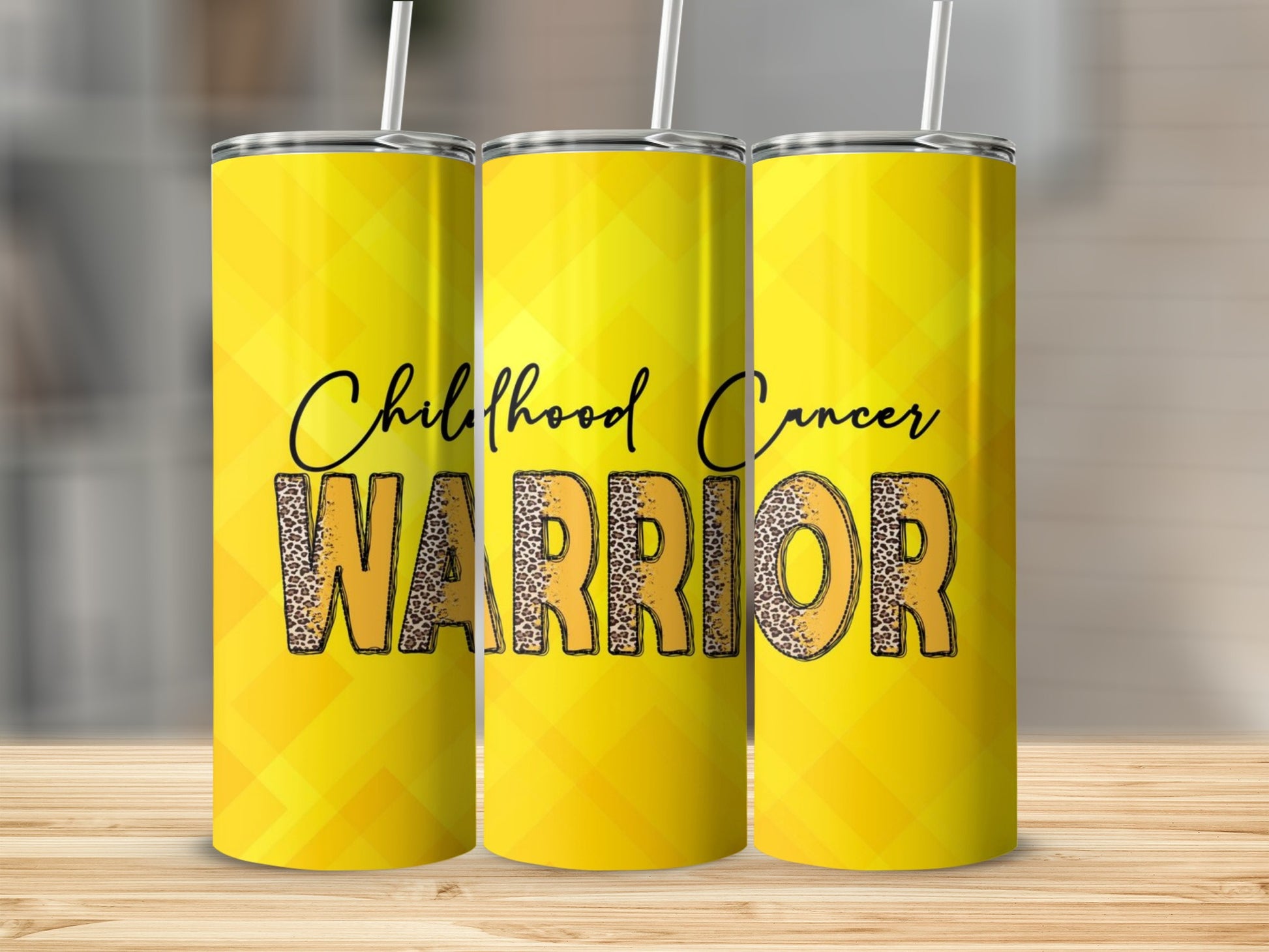 Childhood Cancer Warrior Yellow Tumbler