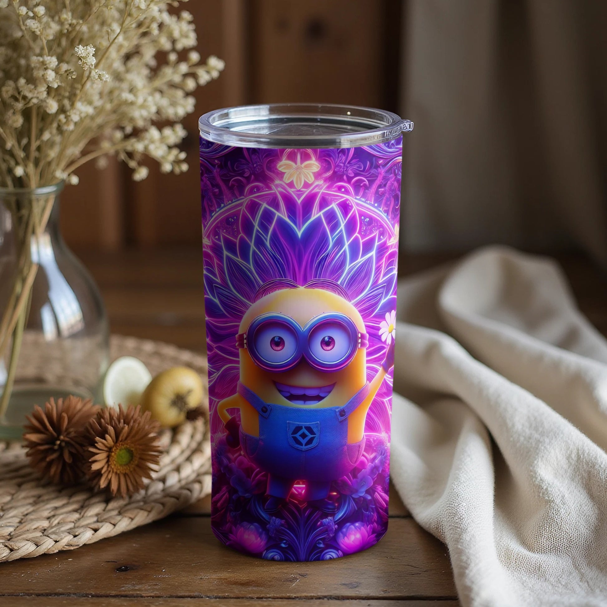 Colorful Minion Design Tumbler for Fun Drinks