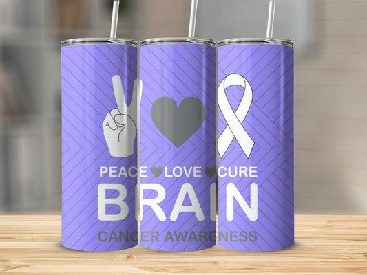 Peace Love Cure Brain Cancer Awareness product