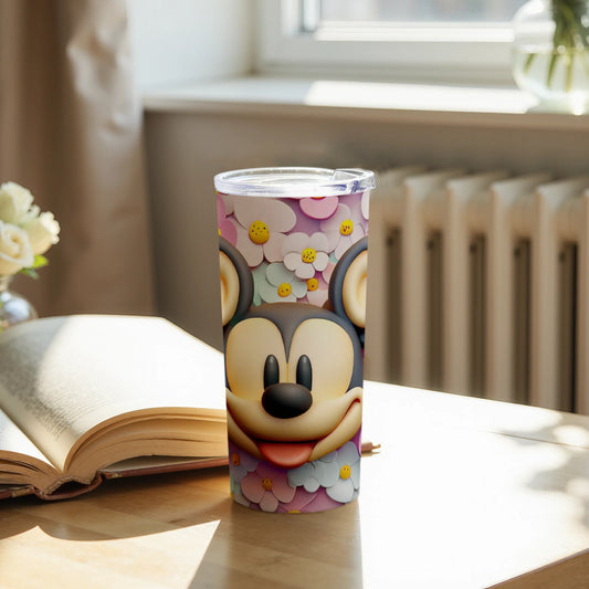 Cute Animated Animal Character Flower Theme Tumbler