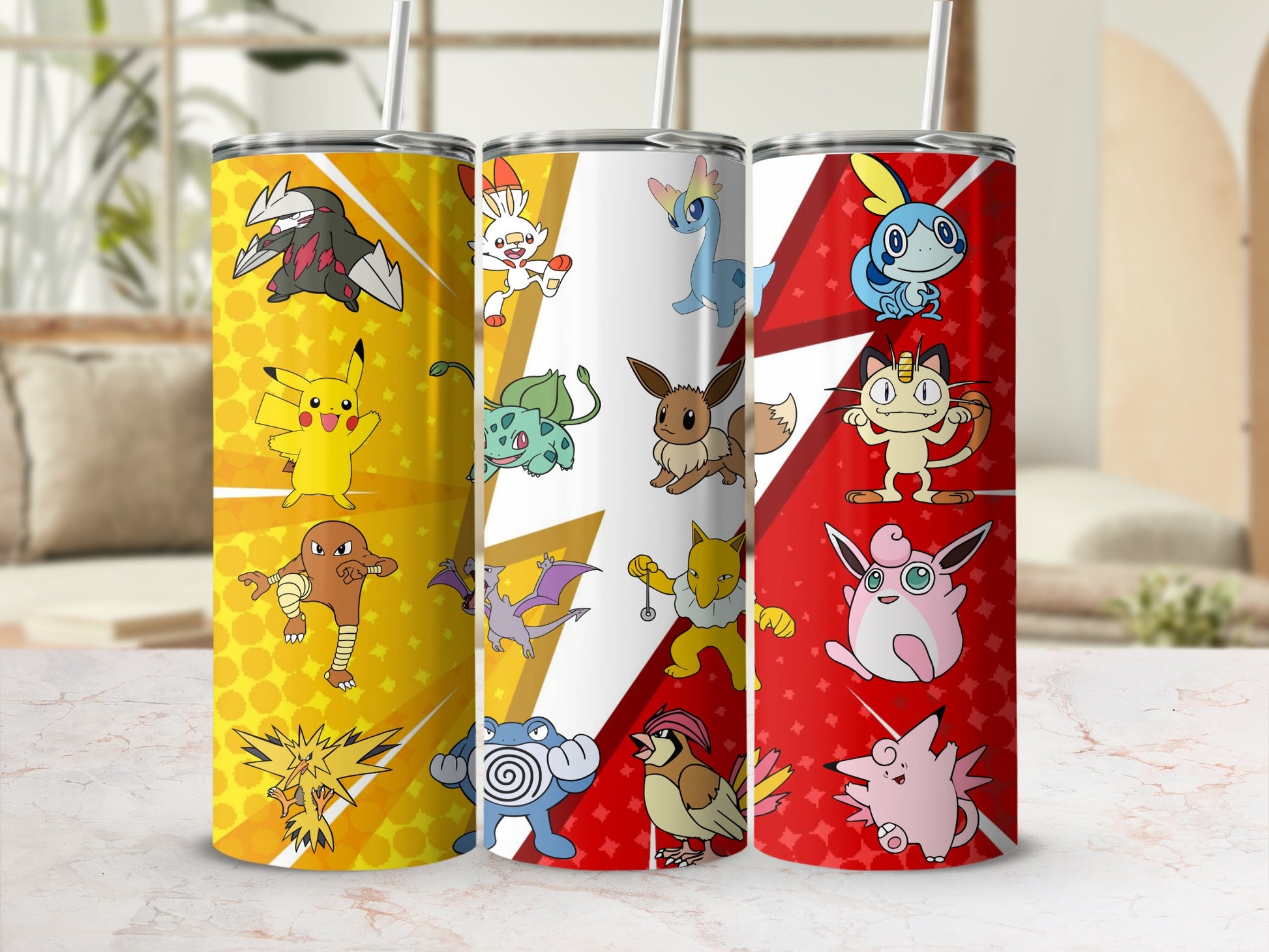 Colorful Character-Themed Illustrated Tumbler Cup