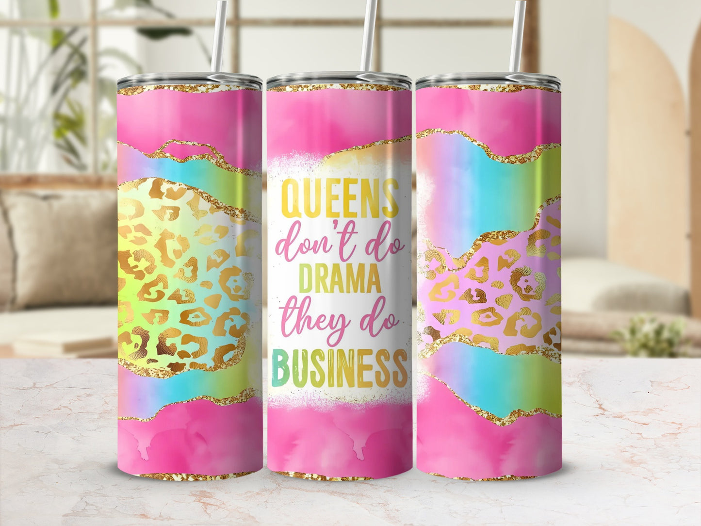 Queens Don't Do Drama They Do Business Tumbler