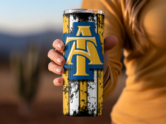 Blue and Gold Design Travel Mug for Everyday Use