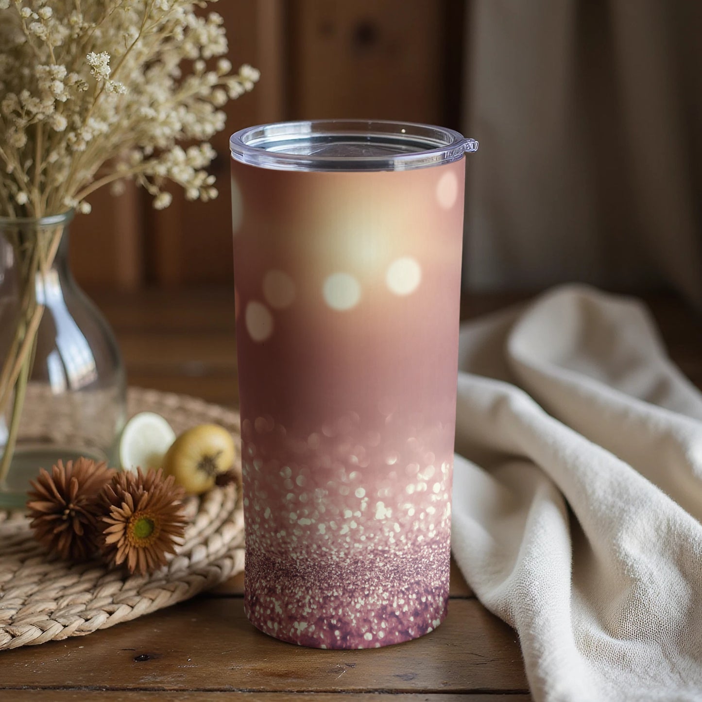 Glittery Ombre Insulated Tumbler Travel Mug