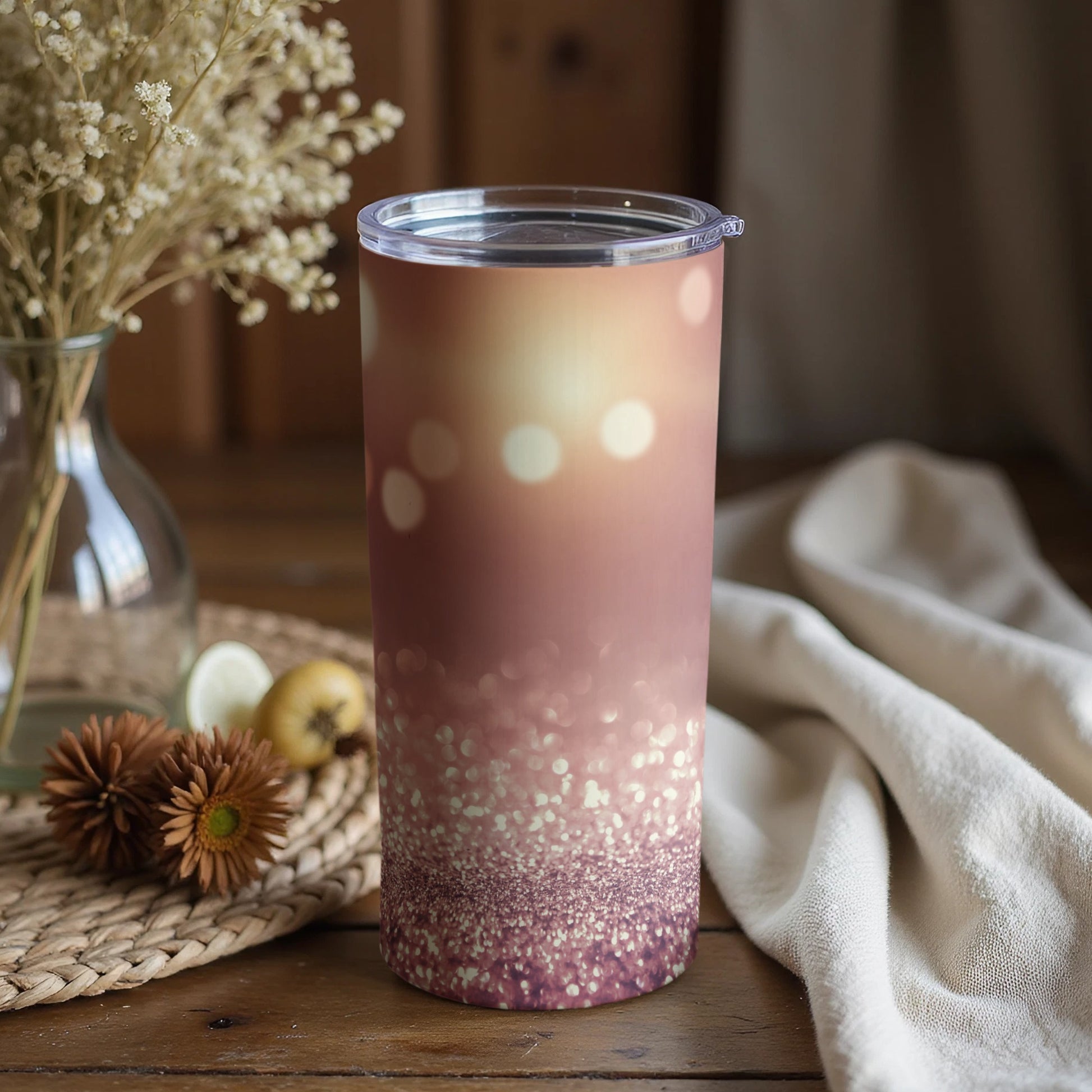 Glittery Ombre Insulated Tumbler Travel Mug