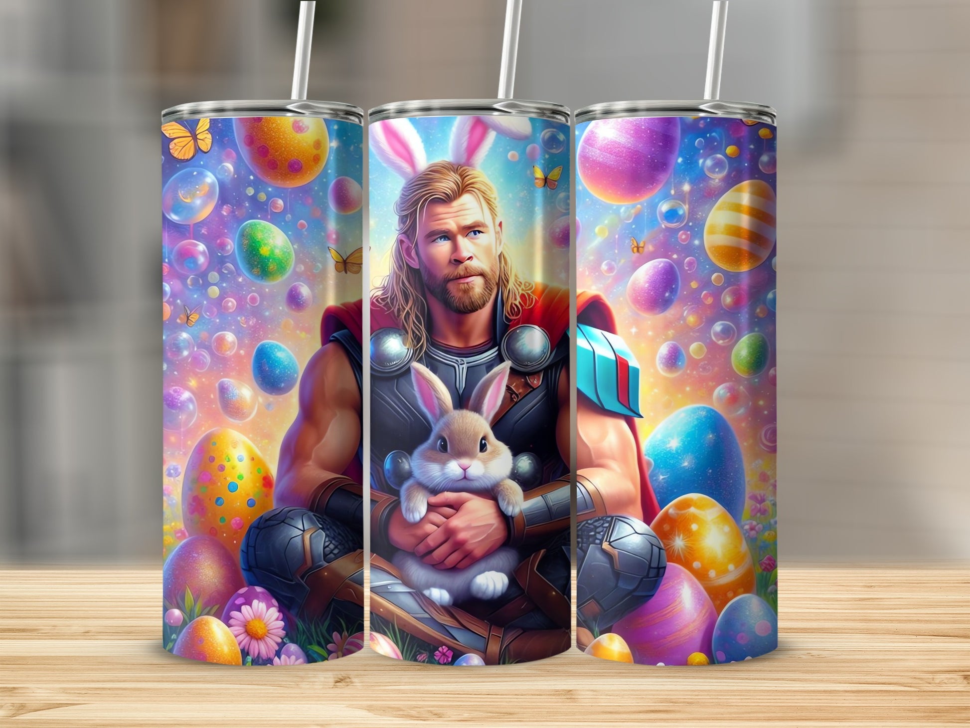 Thor Bunny Ears Rabbit Easter Eggs Butterflies Colorful product type