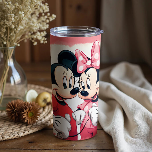 Cute Mickey and Minnie Mouse Tumbler for Everyday Use