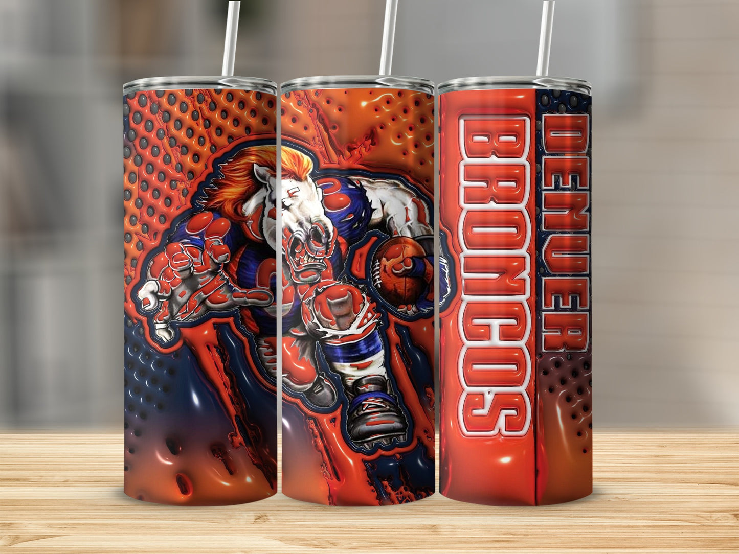 Denver Broncos Horse Football Player Abstract Tumblers