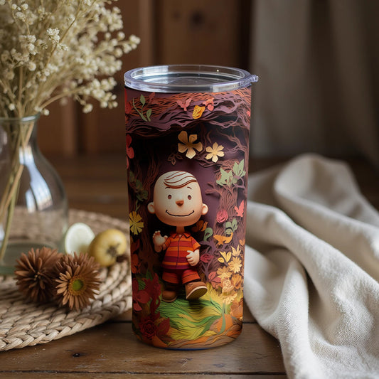 Cute Cartoon Character Autumn Design Tumbler