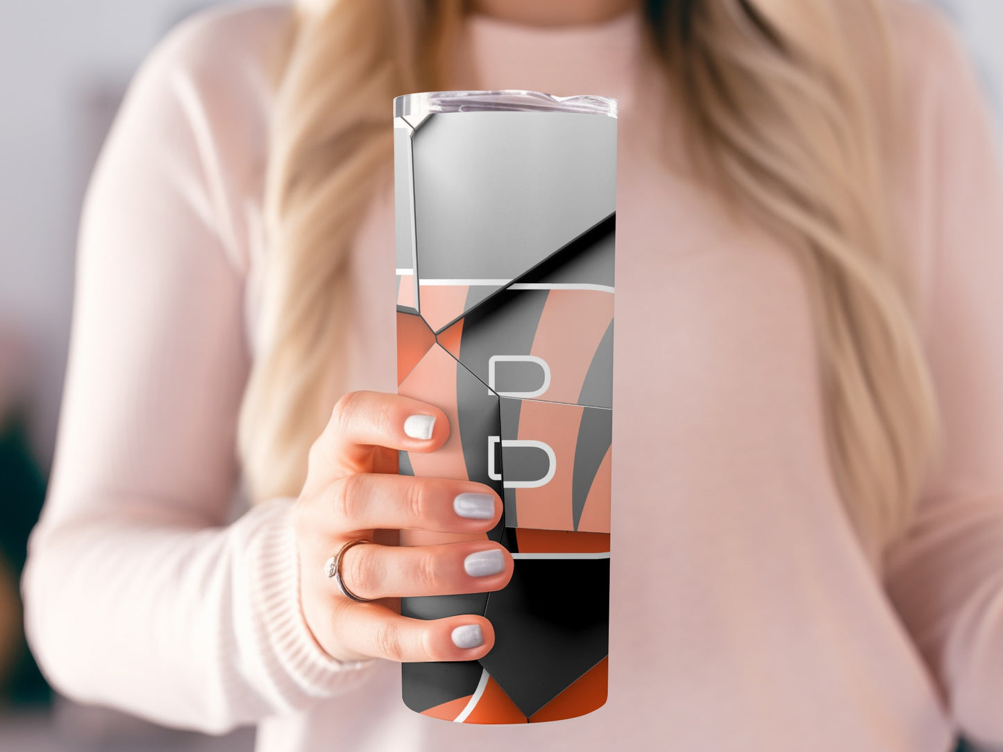 B Shattered Bengals Logo Design Artful Abstract Tumblers