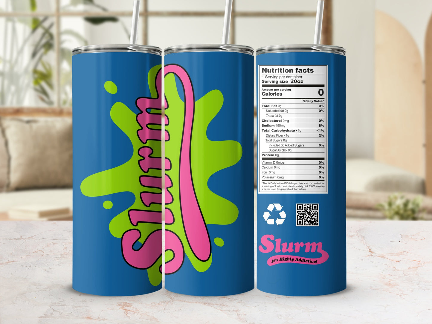 Slurm Green Pink Slime Splatter Highly Addictive product type