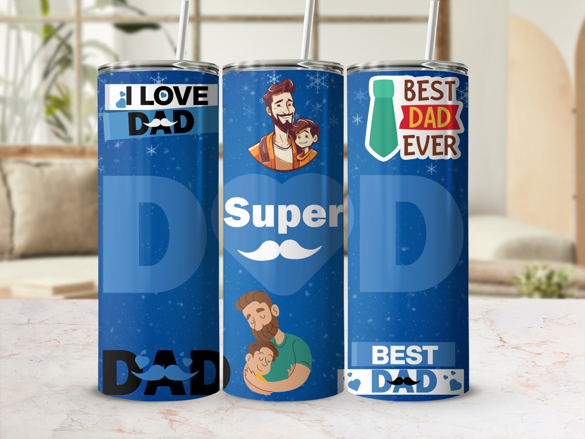 Super Dad Themed Tumbler Perfect for Father's Day