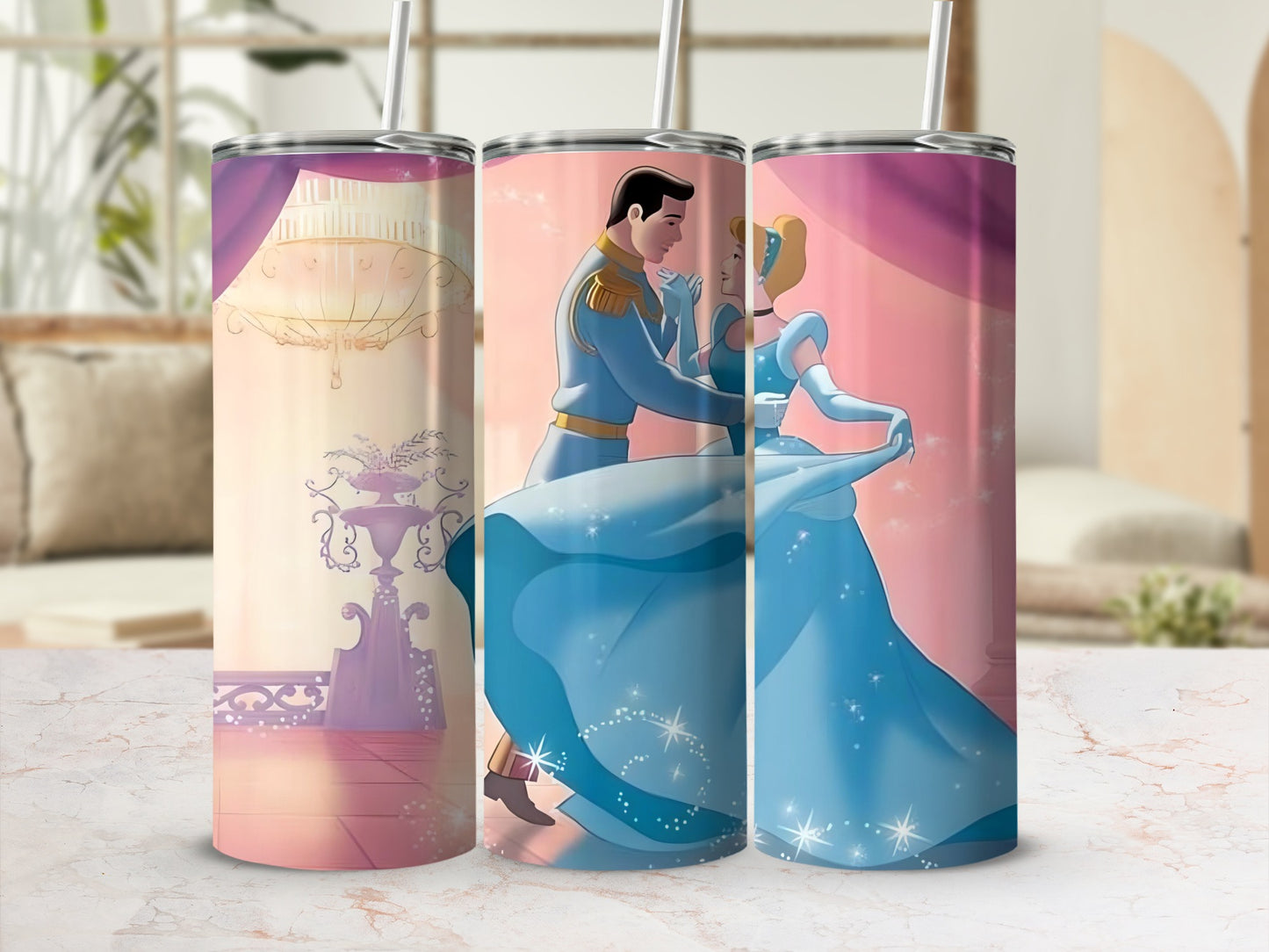 Enchanting Princess Ballroom Dancing Tumbler Cup