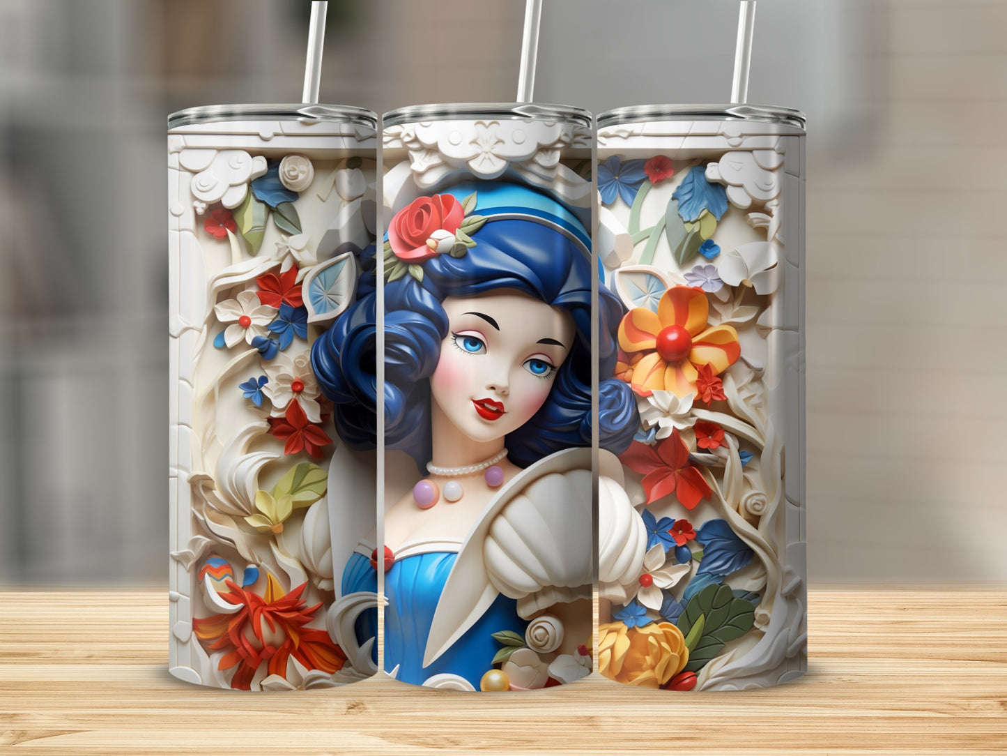 Charming Vintage Floral Design Tumbler for Daily Use