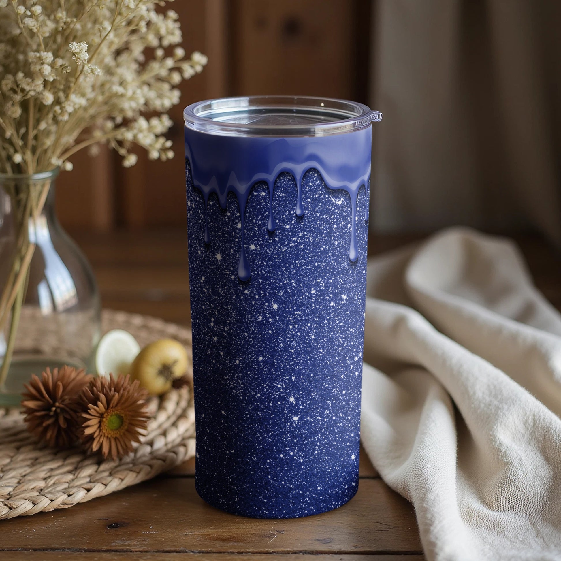 Stylish Galaxy Drip Design Tumbler for Daily Use