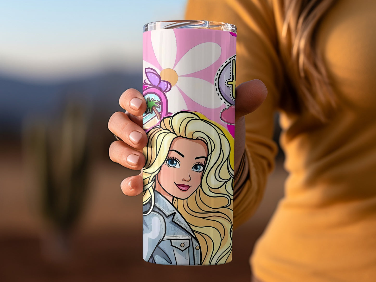 Vibrant Tumbler with Cartoon Character Design