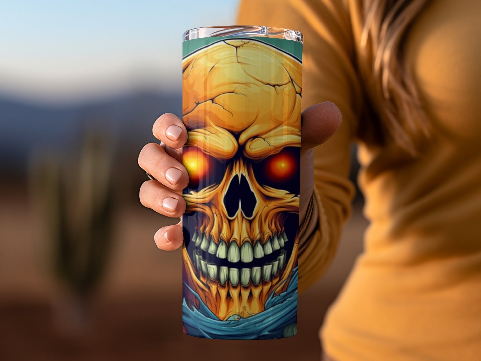 Skull Design Thermal Insulated Tumbler for Hot Beverages