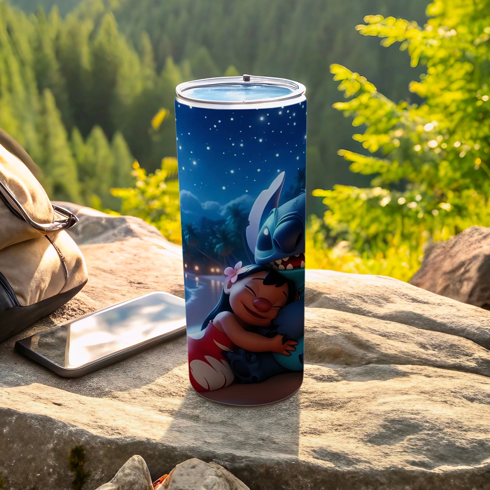Lilo and Stitch Tumbler on Outdoor Adventure