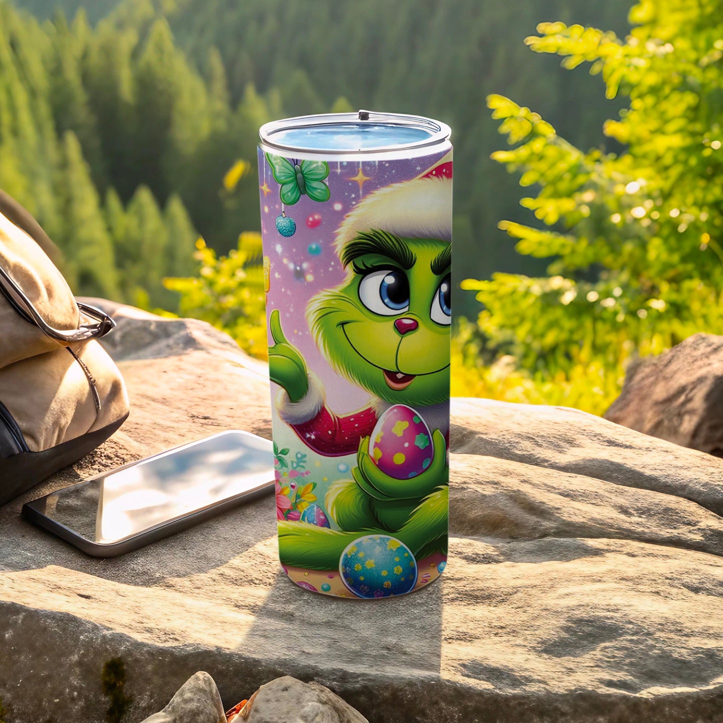 Grinch Character Easter Egg Santa Hat Tumbler product type