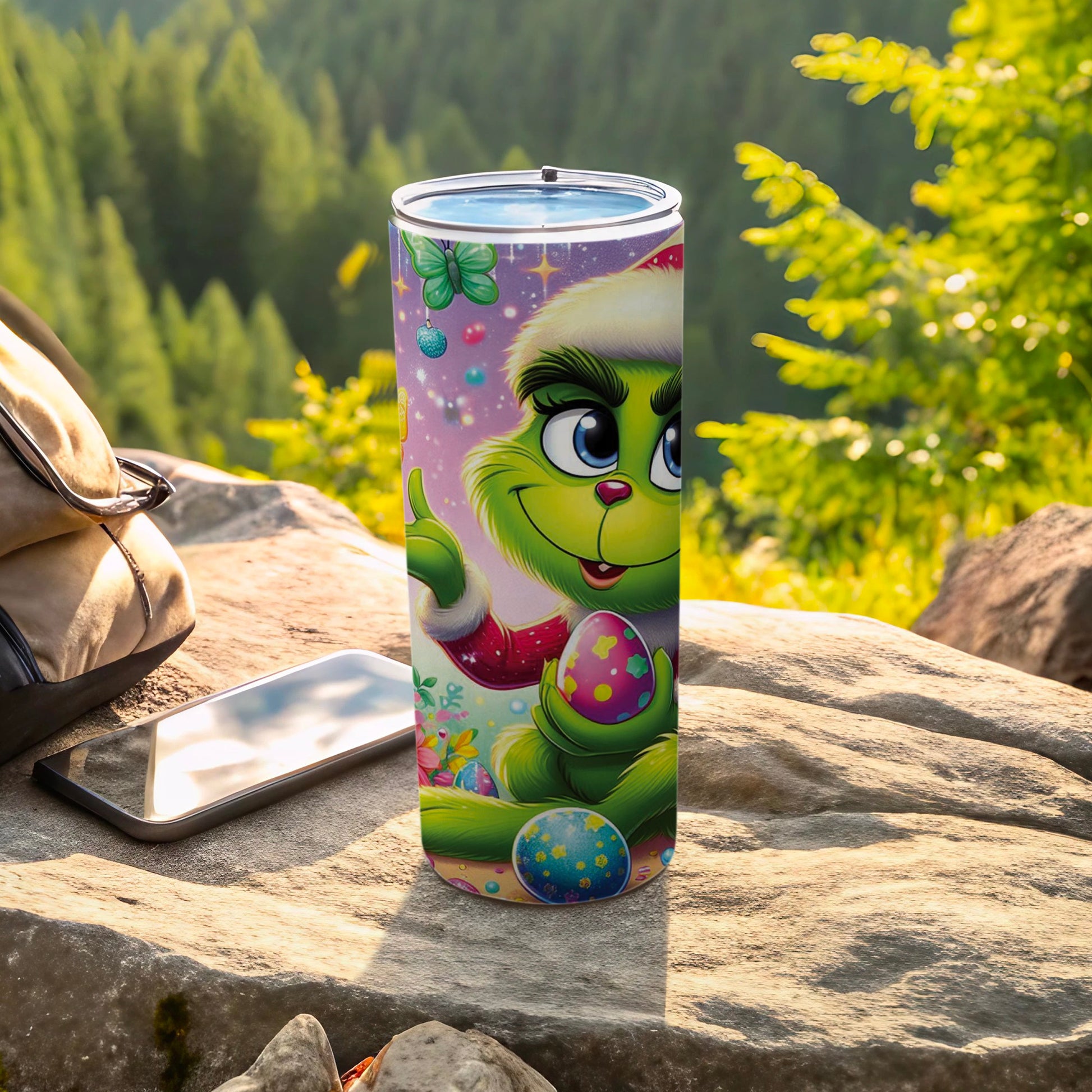 Grinch Character Easter Egg Santa Hat Tumbler product type