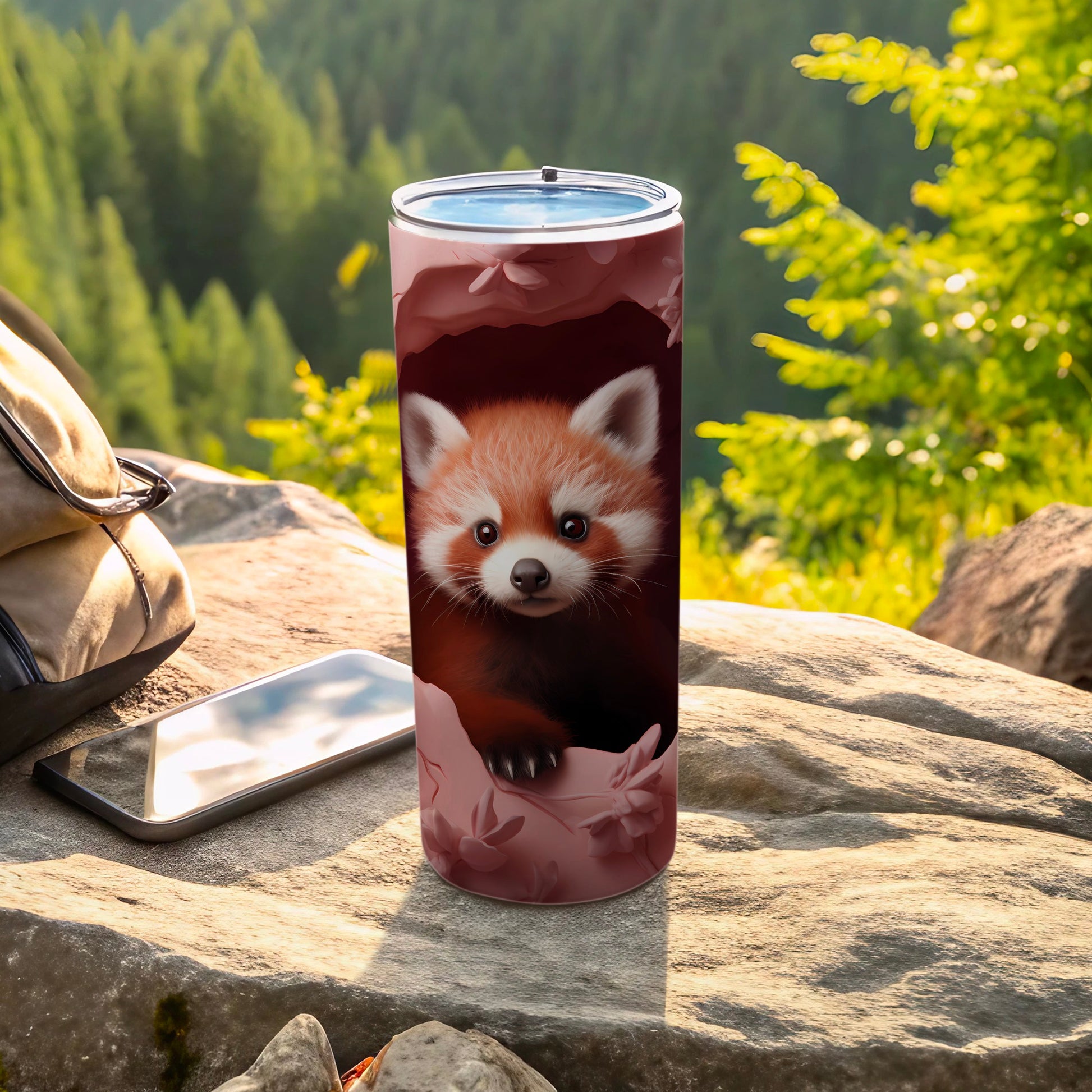 Adorable Red Panda Insulated Tumbler for Outdoor Adventures