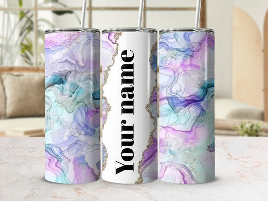 Personalized Colorful Abstract Tumbler with Your Name