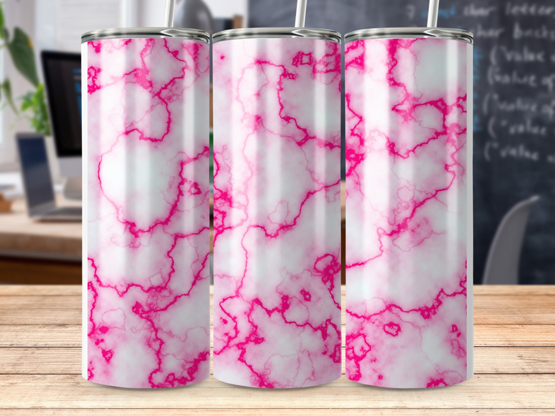 Pink Marble Pattern Tumbler Drinkware product type