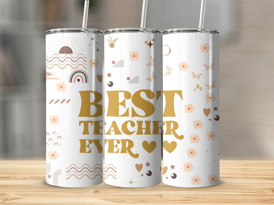 Best Teacher Ever Design Insulated Tumbler Travel Cup
