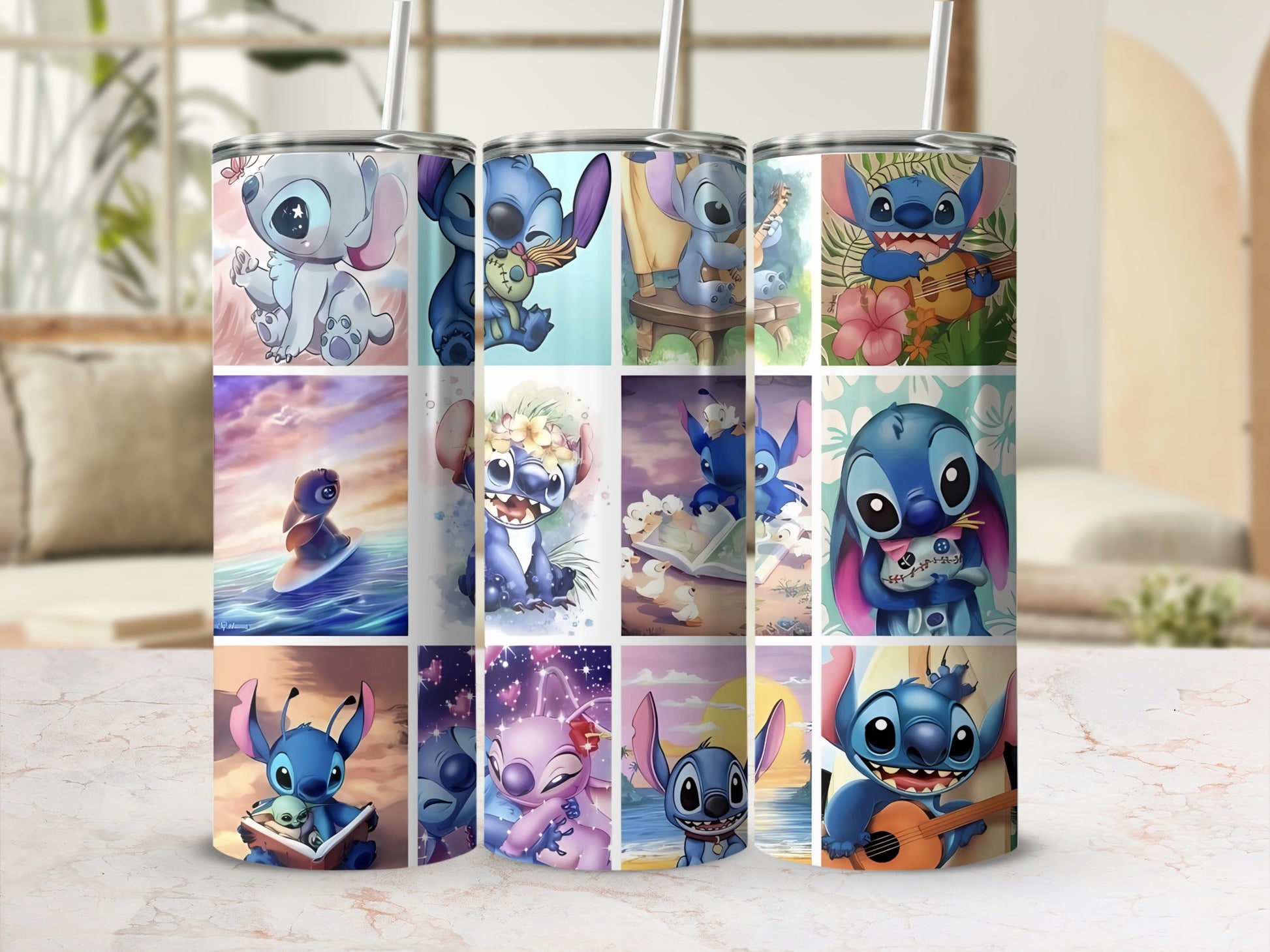 Adorable Stitch Character Design Tumbler for Lilo and Stitch Fans