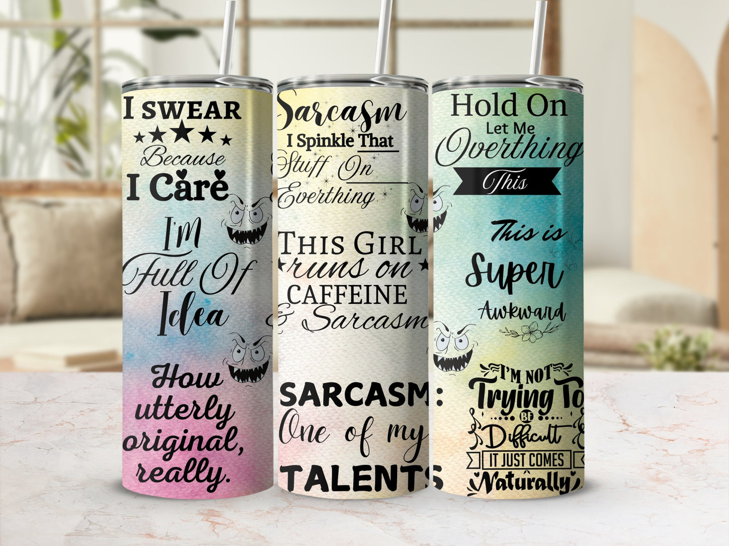 Funny and Sarcastic Quote Tumblers for Everyday Use
