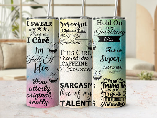 Funny and Sarcastic Quote Tumblers for Everyday Use