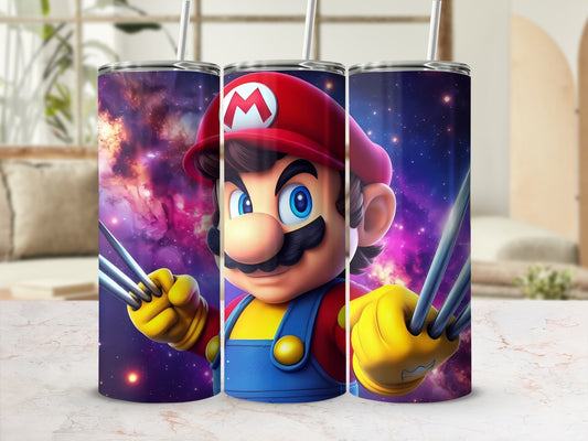 Vibrant Character Art Fusion Tumbler with Straw