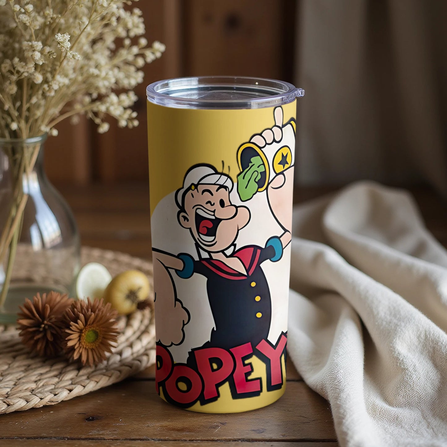 Popeye Vintage Cartoon Character Insulated Tumbler