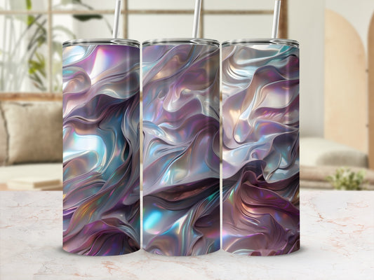 Holographic Shimmer Fluid Abstract Waves Pattern product type