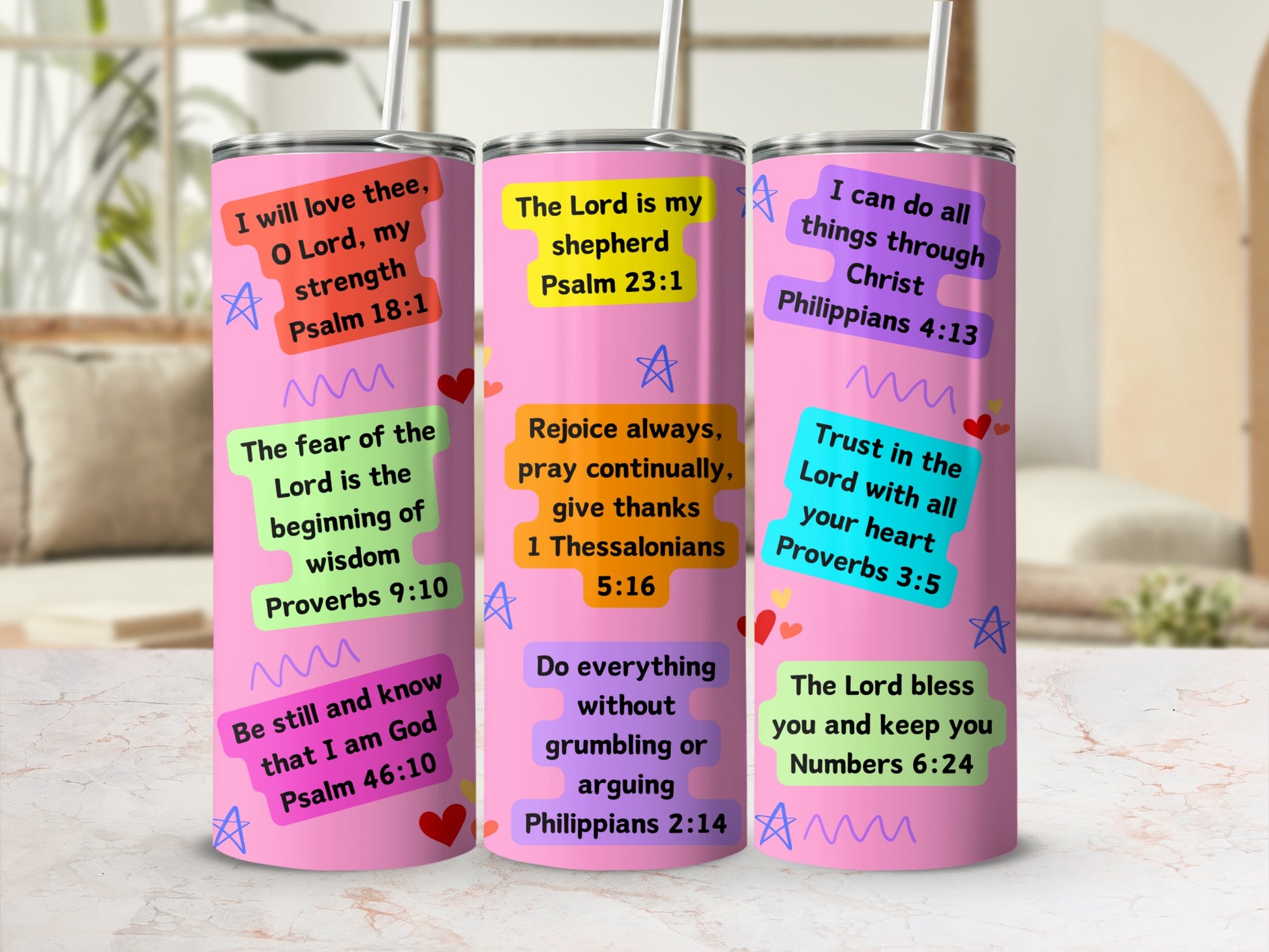 Inspirational Bible Verses Motivational Tumbler