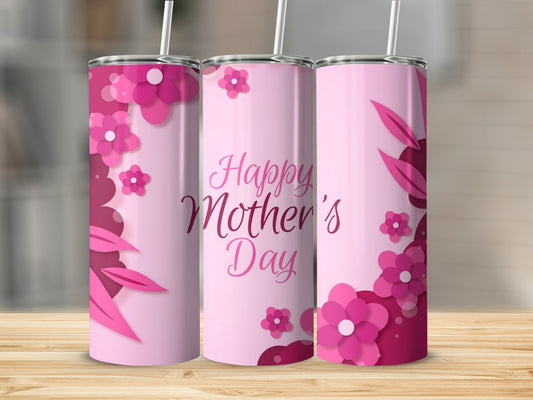 Pink Floral Happy Mother's Day Insulated Drinkware