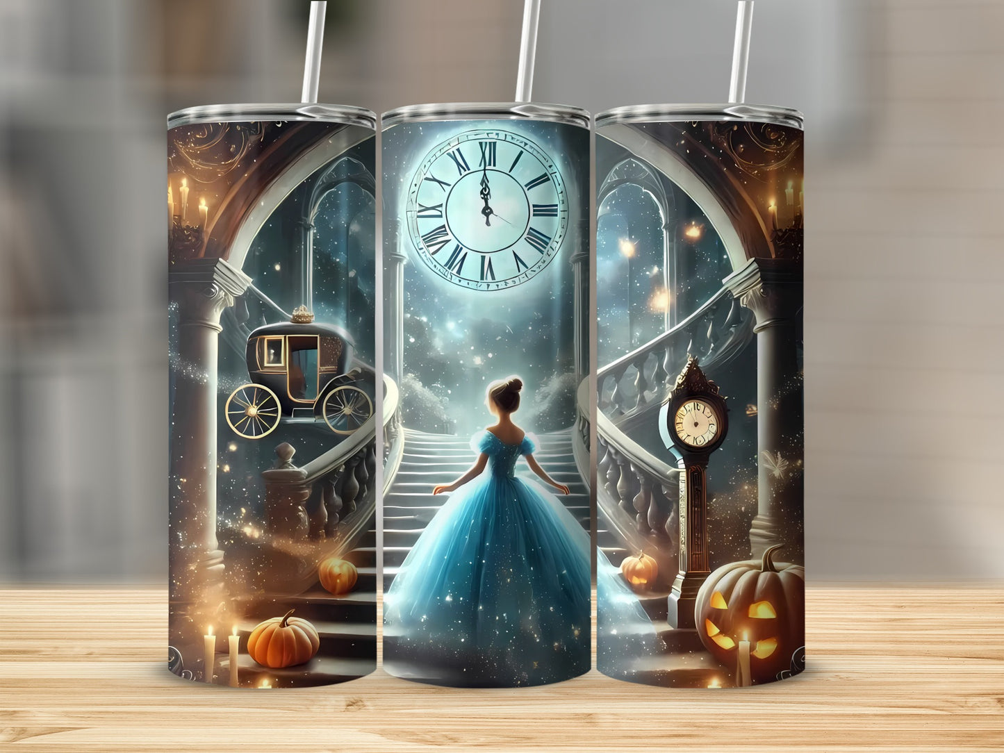 Cinderella Fantasy Midnight Staircase Tumbler