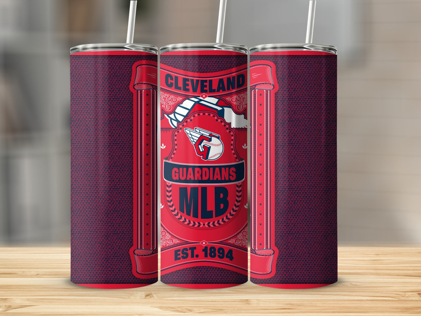 Cleveland Guardians MLB Est 1894 Design Print Tumbler