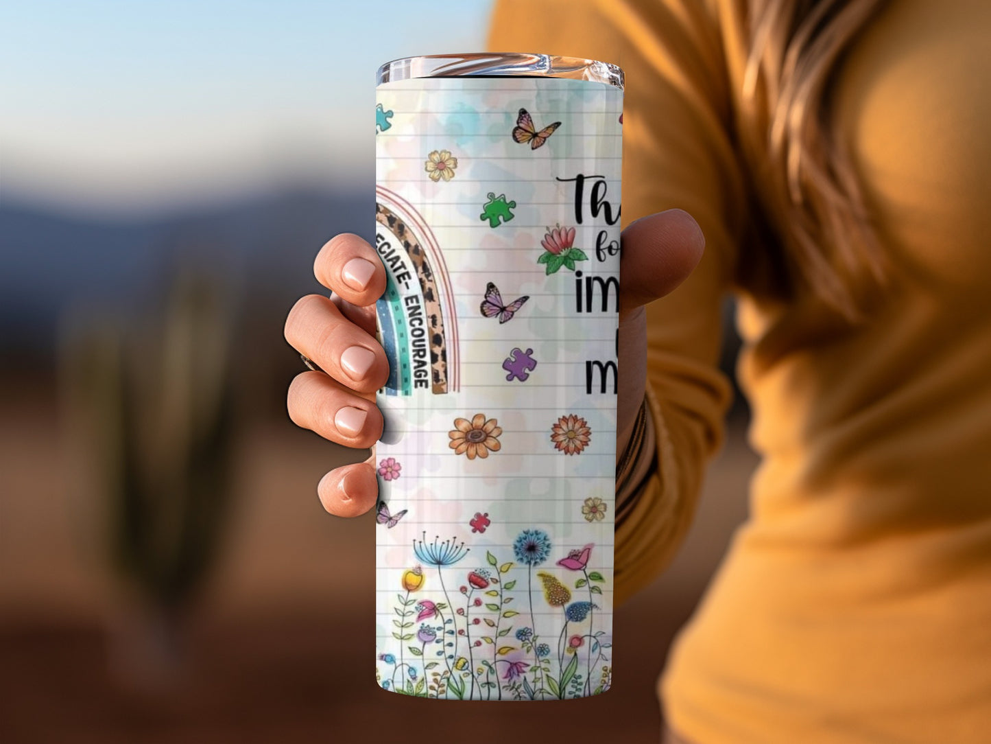 Teach Love Inspire Autism Awareness Graphic Tumblers