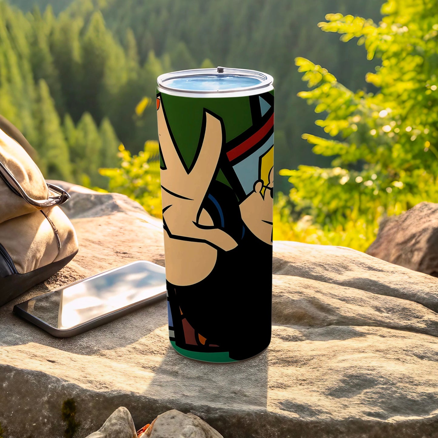 Vibrant Outdoor Scenic Design Travel Tumbler