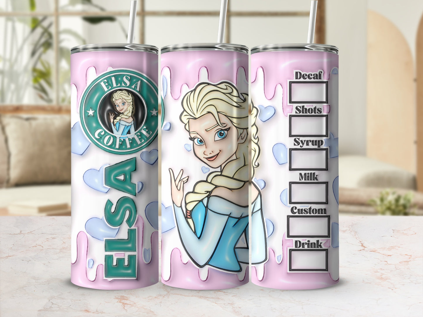 Elsa Coffee Customizable Design Tumbler