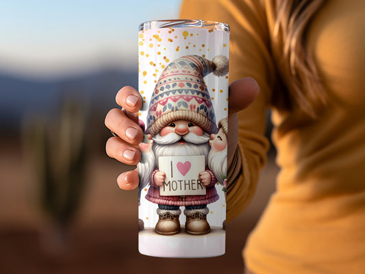 Adorable Gnome I Love Mother Travel Mug Gift