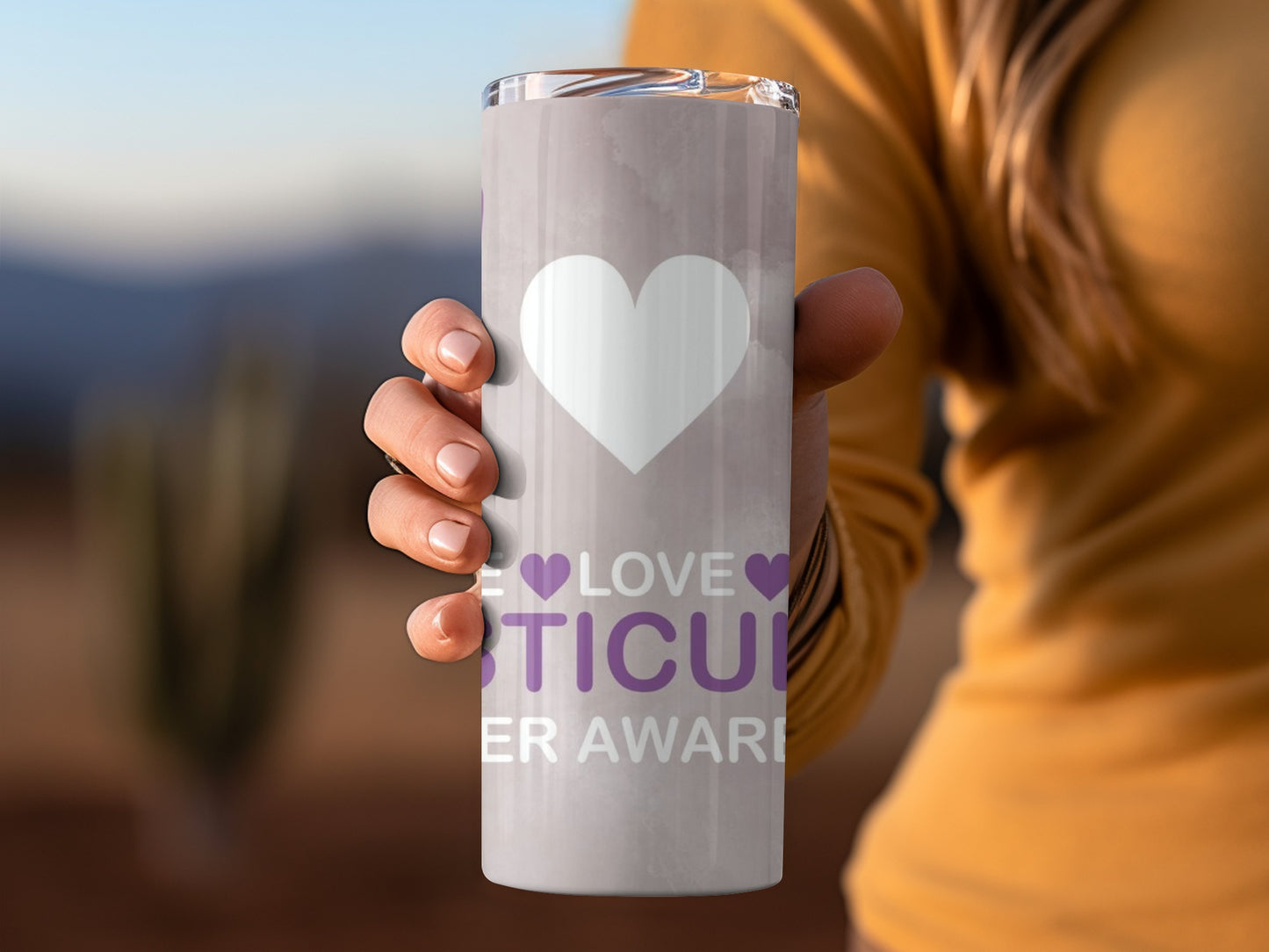 Love Heart Design Award Printed Travel Mug
