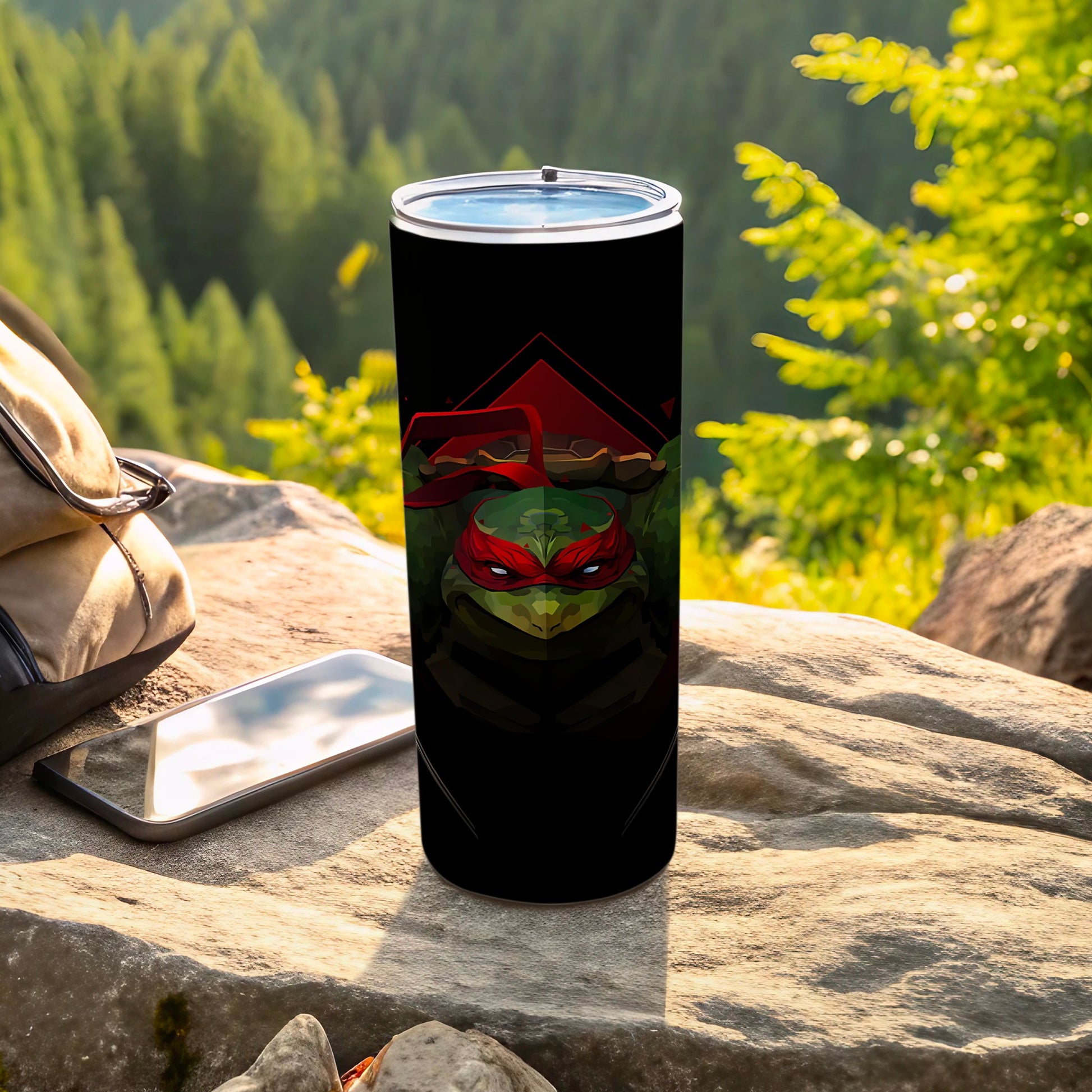 Ninja Mask Turtle Face Tumbler for Outdoor Adventures