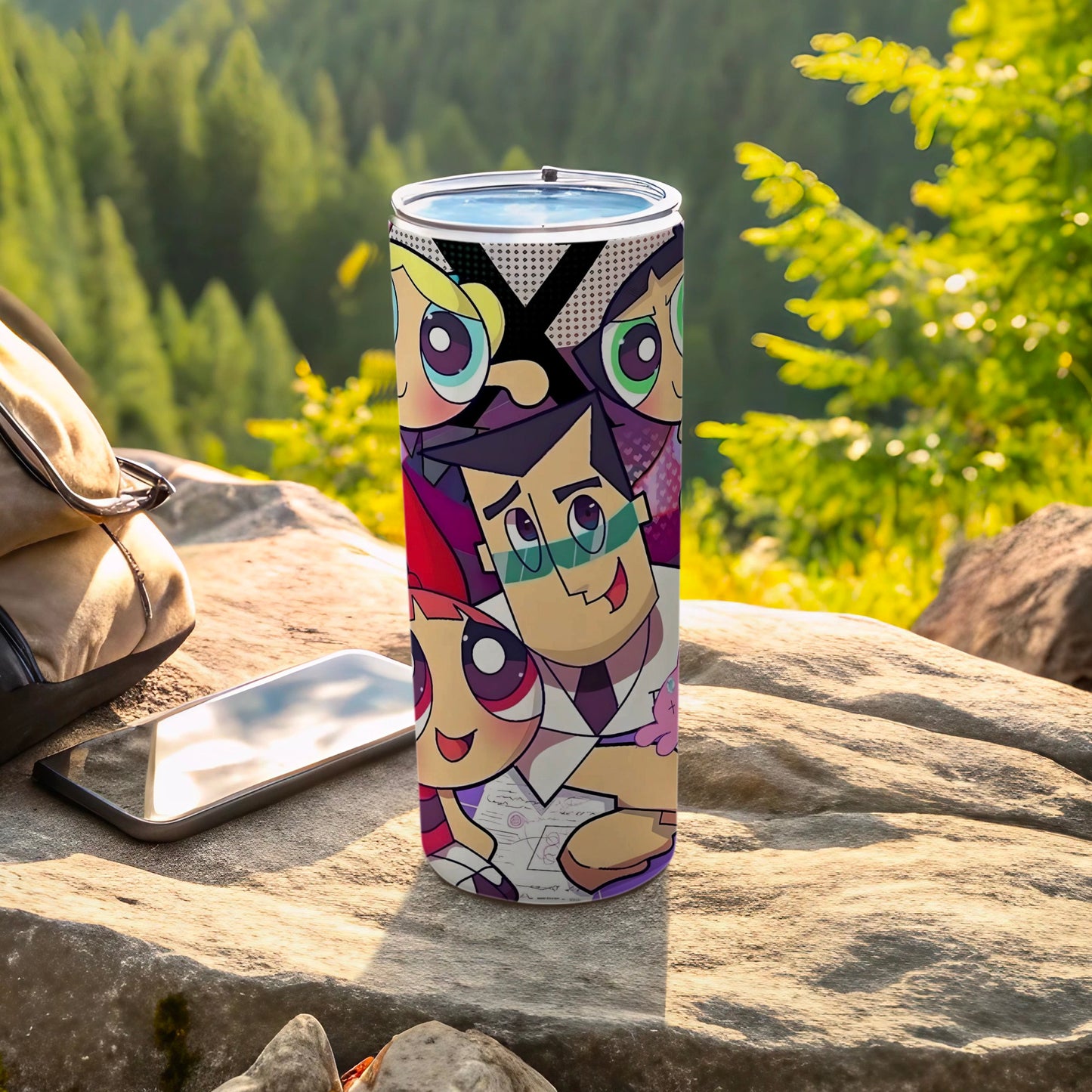 Cartoon Characters Large Tumbler with Lid Ideal for Travel
