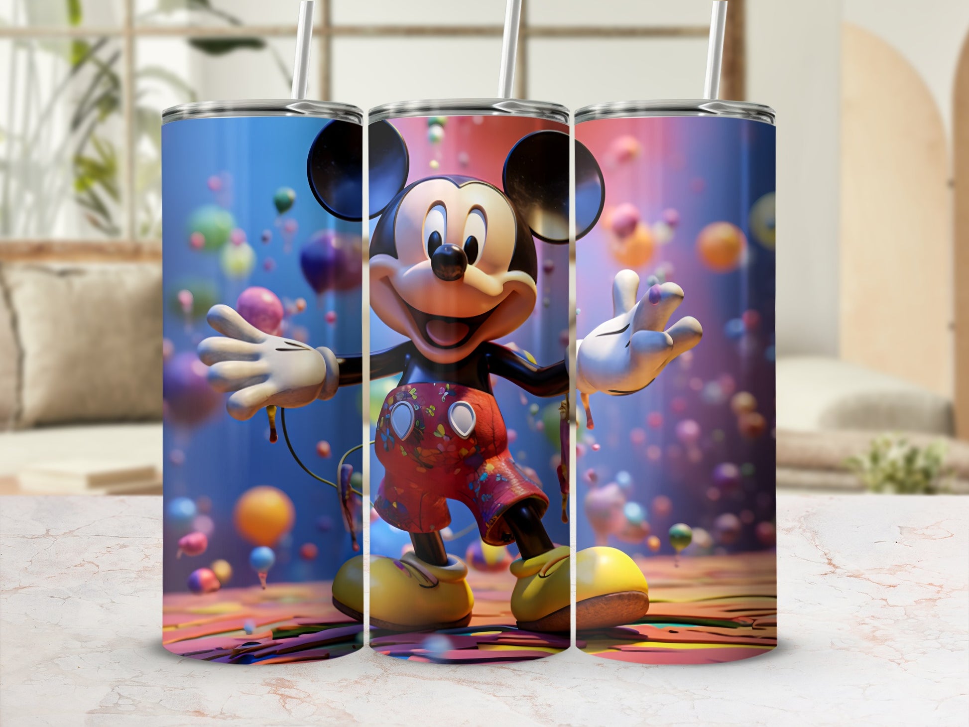 Cheerful Animated Mouse Design Tumbler for Fans