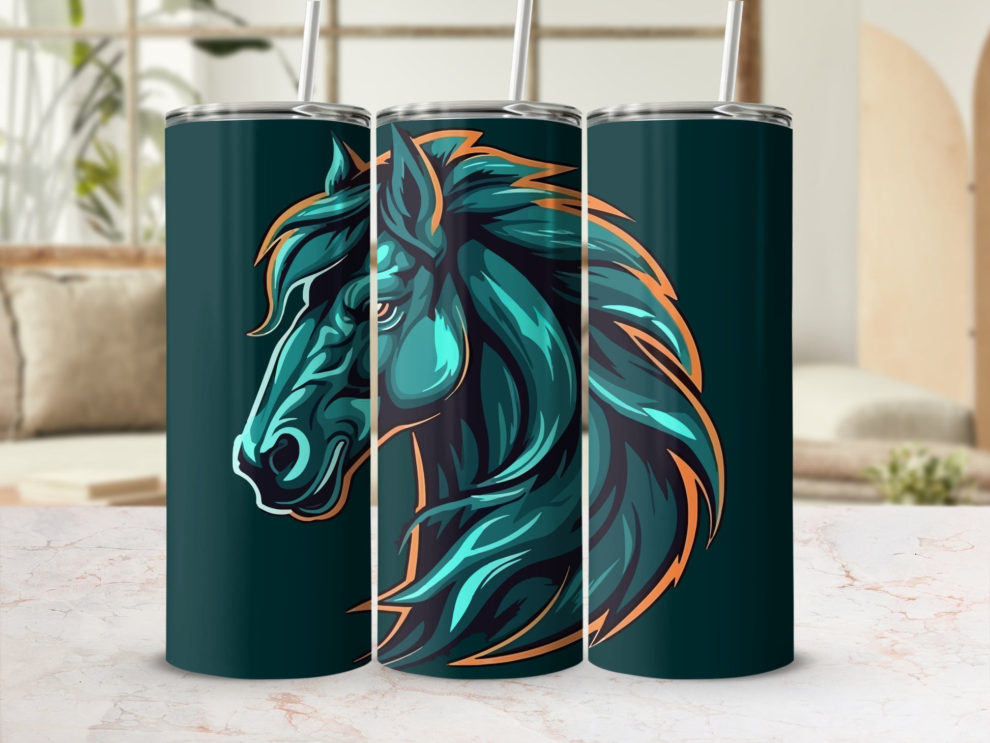 Stunning Horse Graphic Design Tumbler