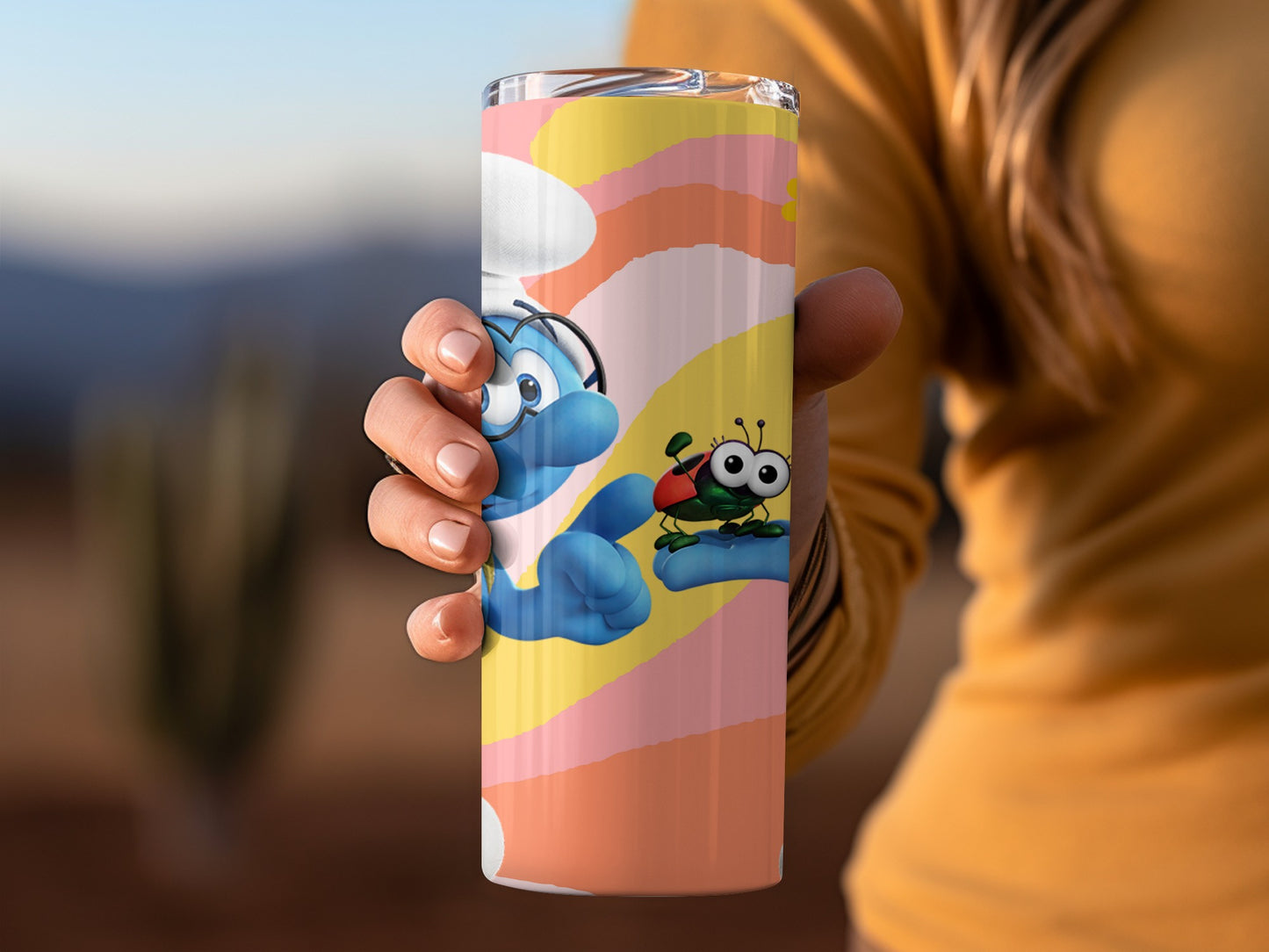 Cartoon Design Colorful Travel Mug for Coffee and Tea